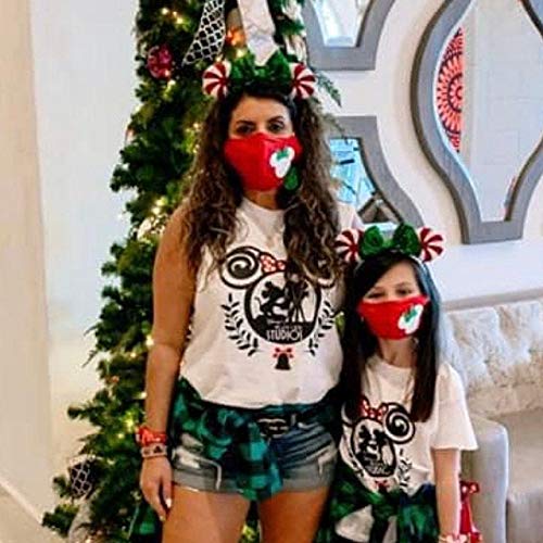 سي إل جيفت آذان ميني نعناع أحمر من CLGIFT آذان ميكي نعناع آذان عيد الميلاد ميني آذان فضية وذهبية زرقاء وآذان ميني قوس قزح لامعة وآذان ماوس كلاسيكية ترتر أحمر (قصب حلوى عيد الميلاد) - Image 2